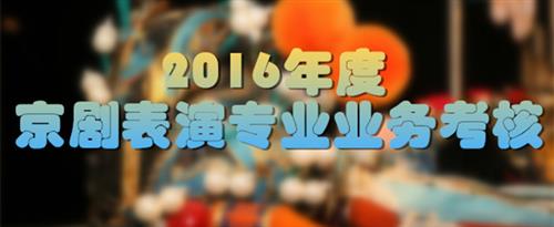 .cn美女操逼国家京剧院2016年度京剧表演专业业务考...